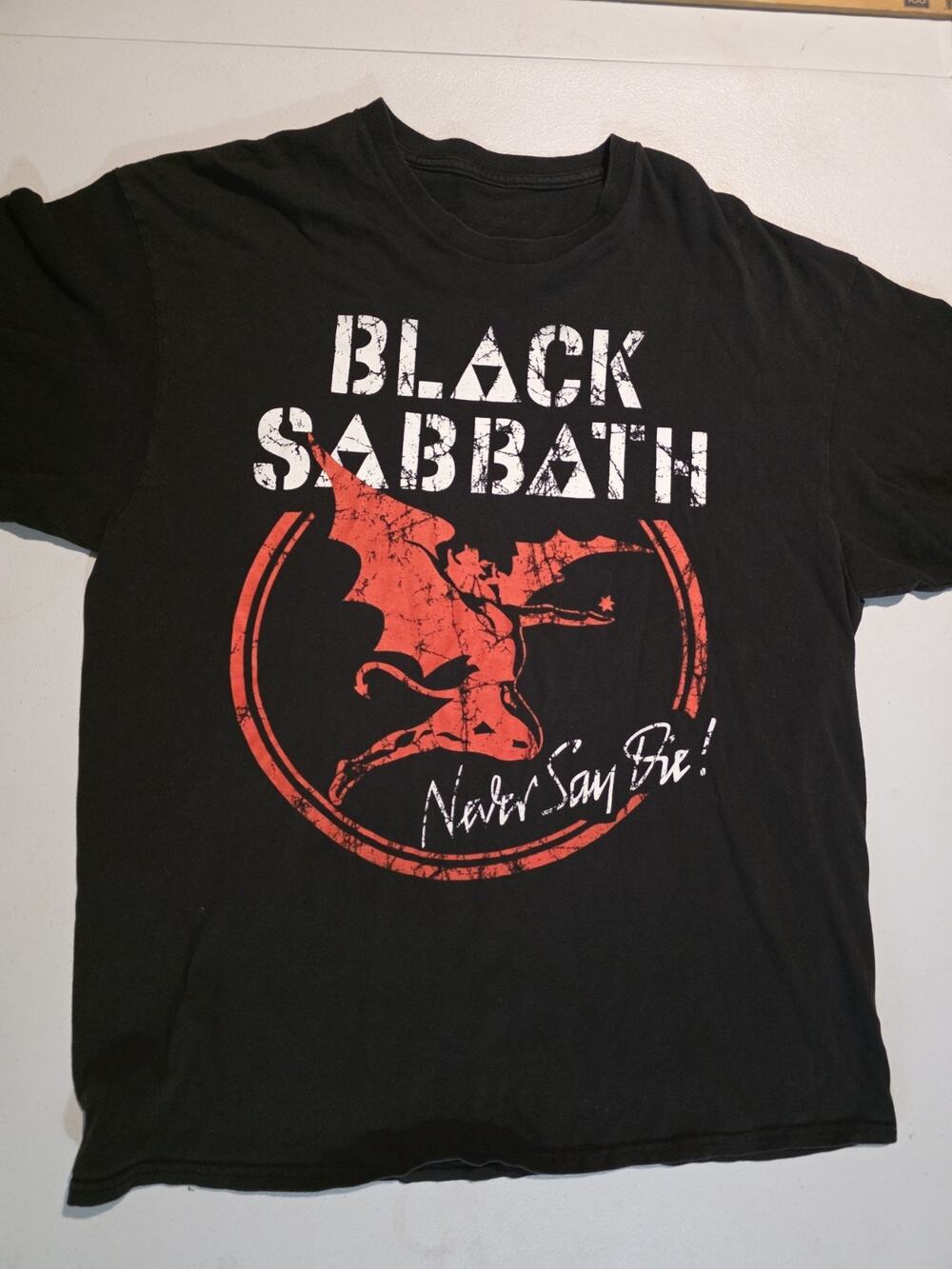 Black Sabbath Never Say Die T Shirt Mens Large Bravado Ozzy Osbourne Band Tee